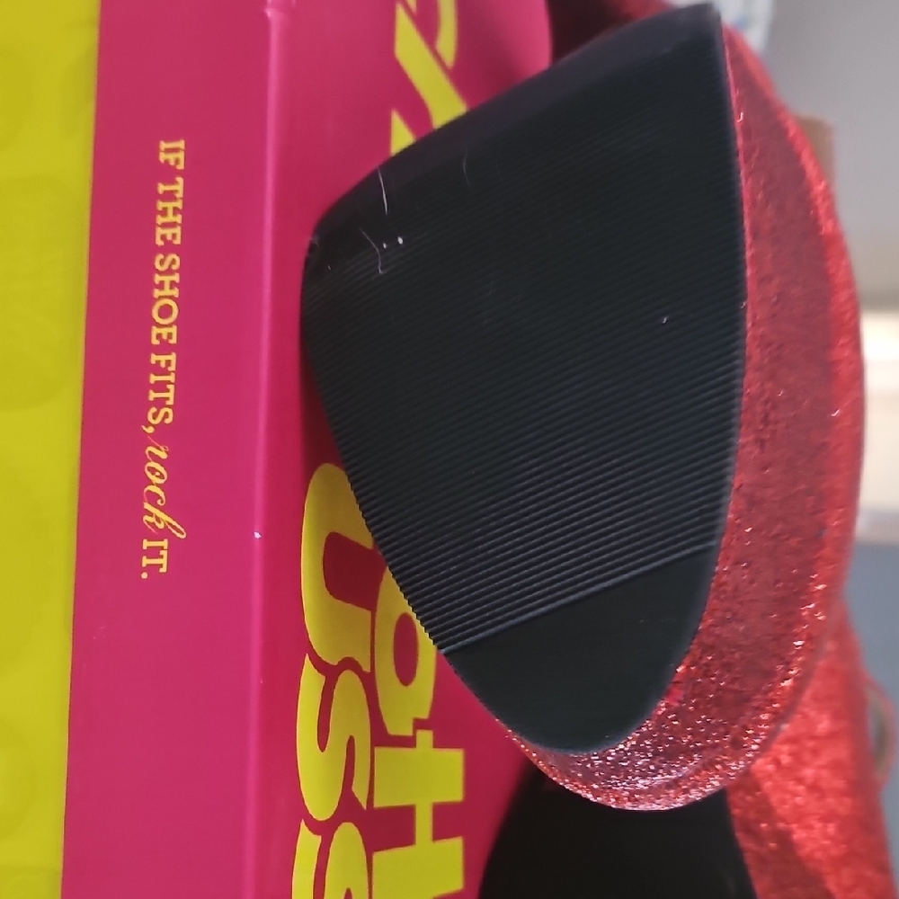 Charlotte Russe Sparkling Red Heels - Picture 2 of 5